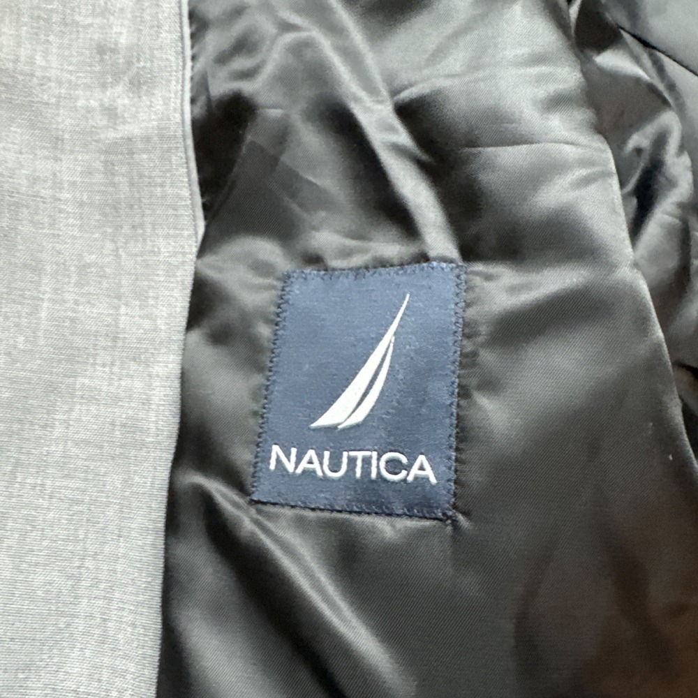NEW Nautica Active Stretch Sport‎ Coat Jacket Blazer Men's Size 40R Solid Gray - Picture 5 of 11
